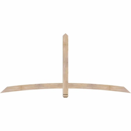 Ekena Millwork Bellingham Smooth Timber Gable Bracket, Douglas Fir, 84"W x 38"H x 1 1/2"D x 3 1/2"F, 11/12 Pitch GBW084X38X0204BEL00SDF